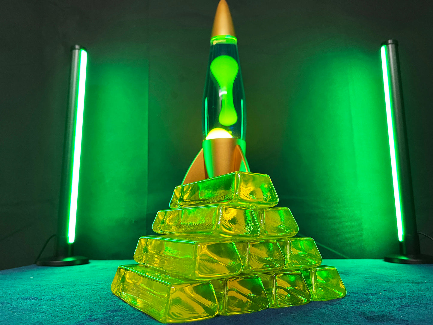 Uranium Glass Gold Bar Ingot