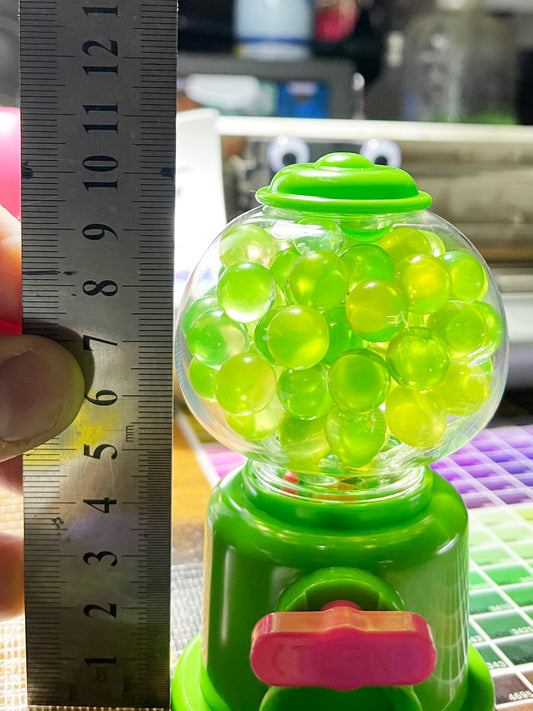 Uranium Glass Marble Filled Gumball Machine