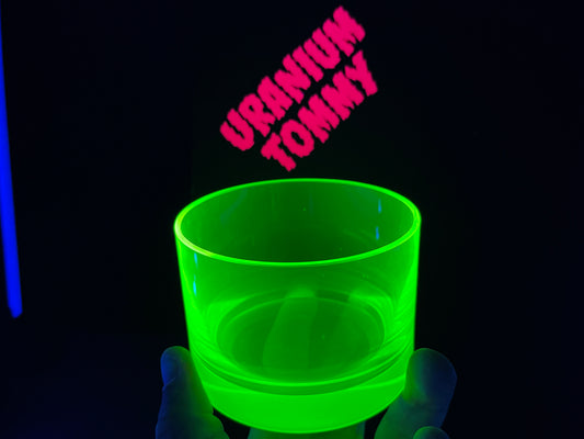 Uranium Glass Shot Whisky Tumbler