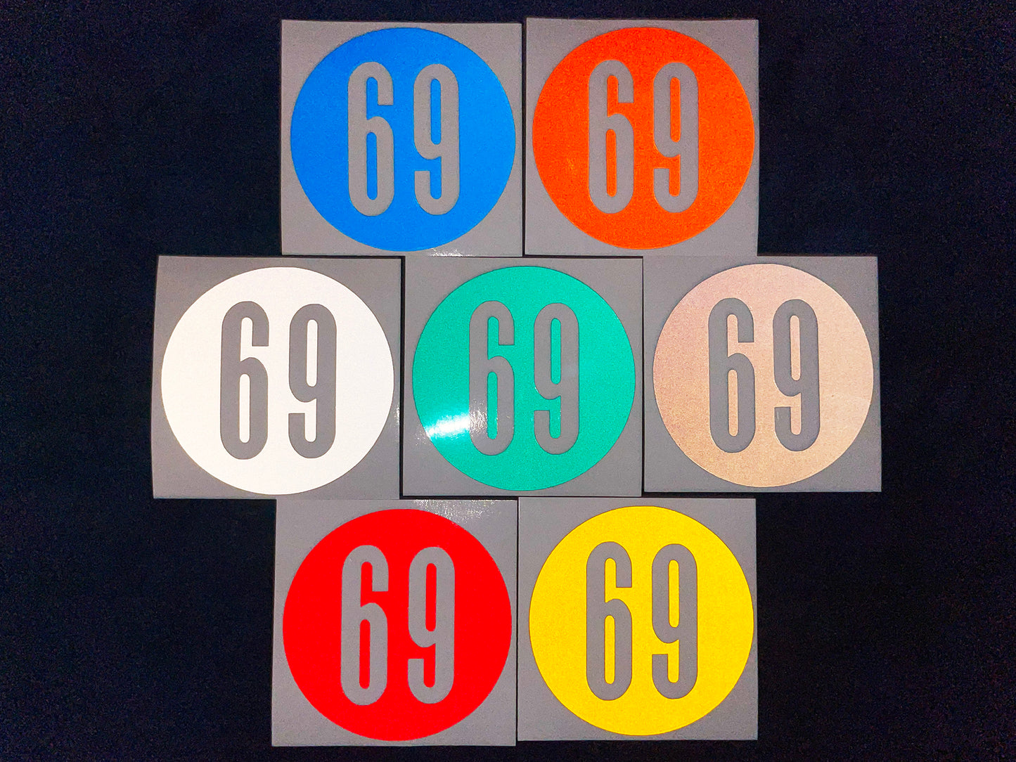 REFLECTIVE 9cm (2 Supplied) Vintage Cafe Racer Style Motorcycle Gas Fuel Tank Stickers