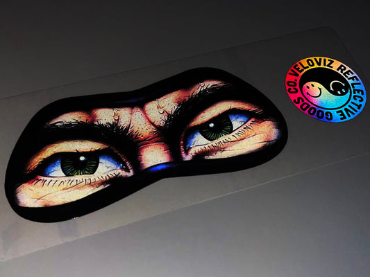 Reflective Printed NINJA Eyes (Design 3) Motorcycle Helmet Stickers