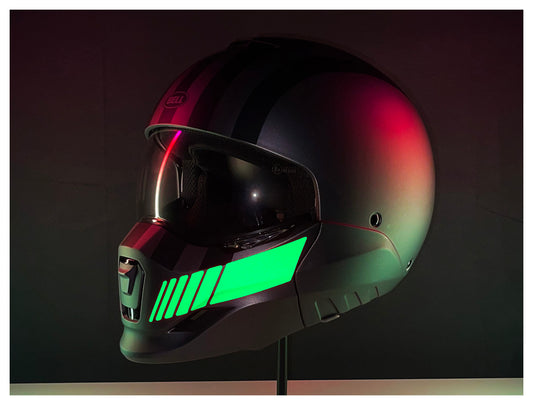 Valueviz Reflective Racing Stripes Motorcycle Helmet Stickers