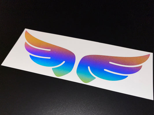 Rainbow Bright Reflective Wings Stickers (Medium)