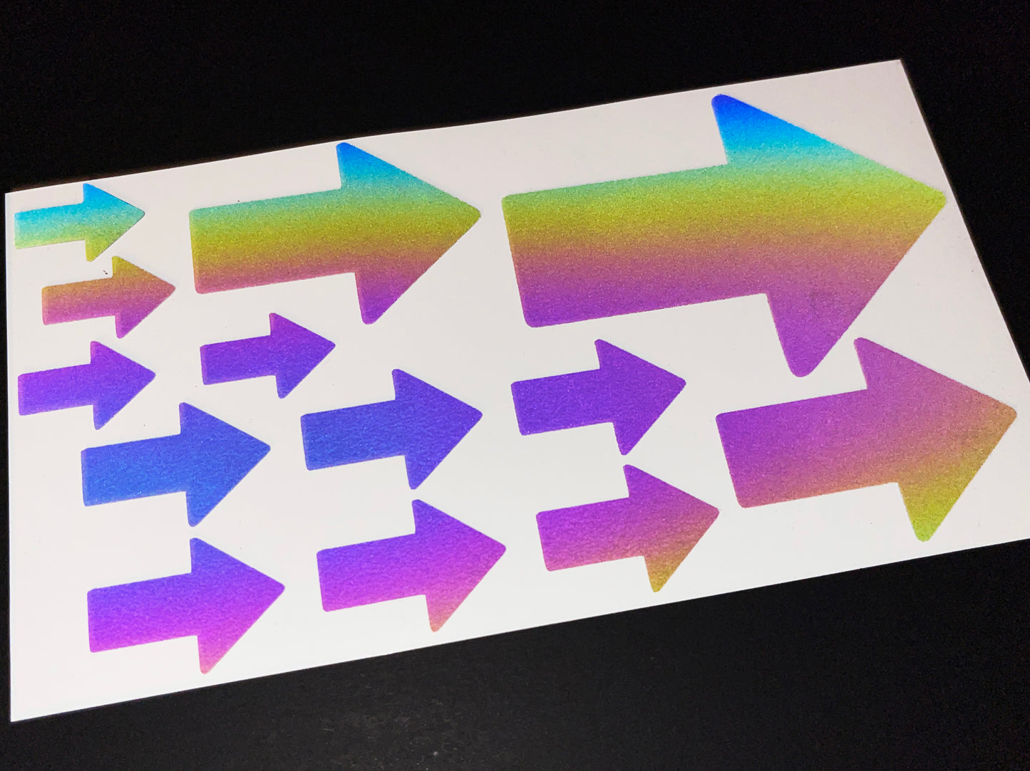 Arrow (Assorted) Reflective Rainbow Bright Bike Stickers