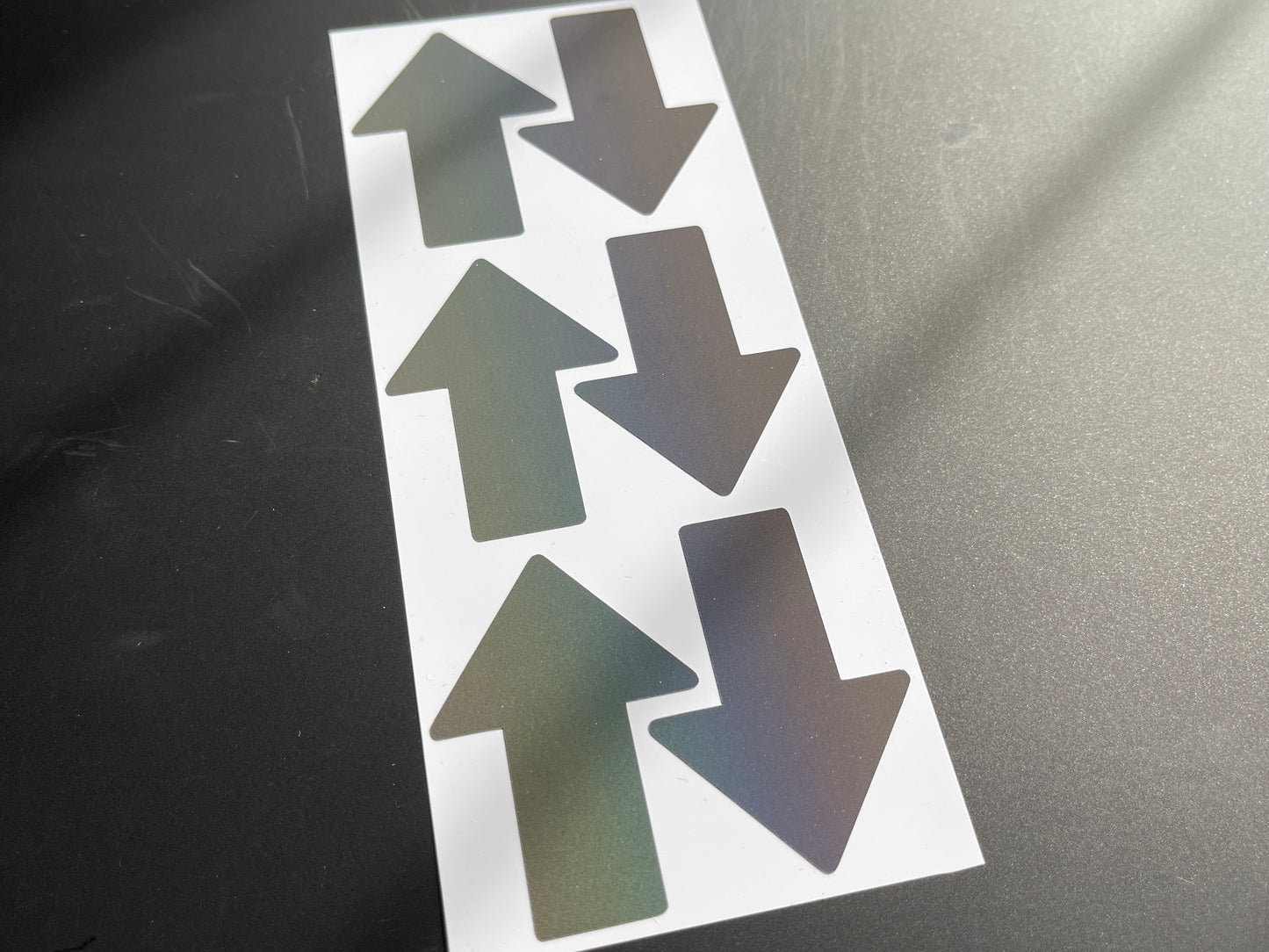 Arrow (Large) Reflective Rainbow Bright Bike Stickers