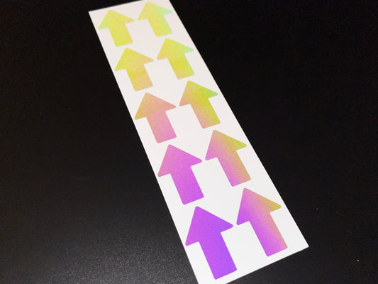 Arrow (Medium) Reflective Rainbow Bright Bike Stickers