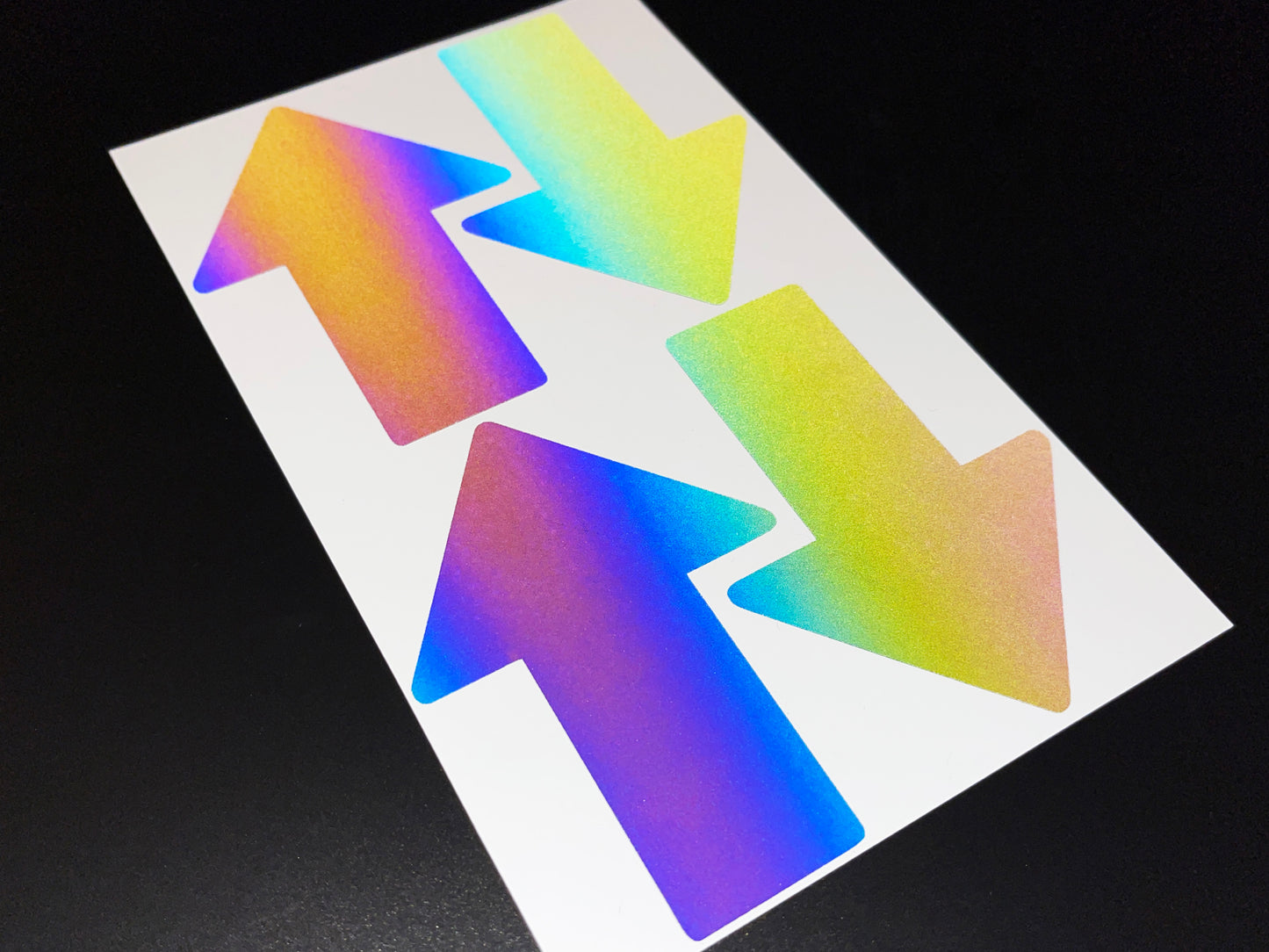 Arrow (Extra Large) Reflective Rainbow Bright Bike Stickers