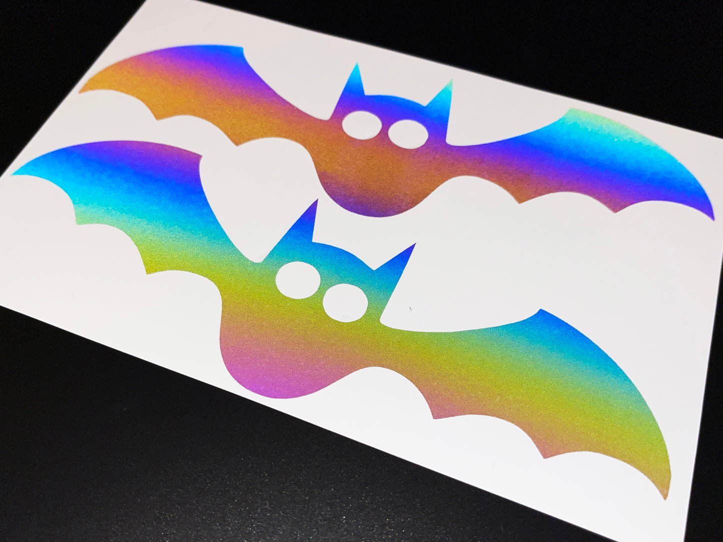 Bats (Extra Large) Reflective Rainbow Bright Bike Stickers