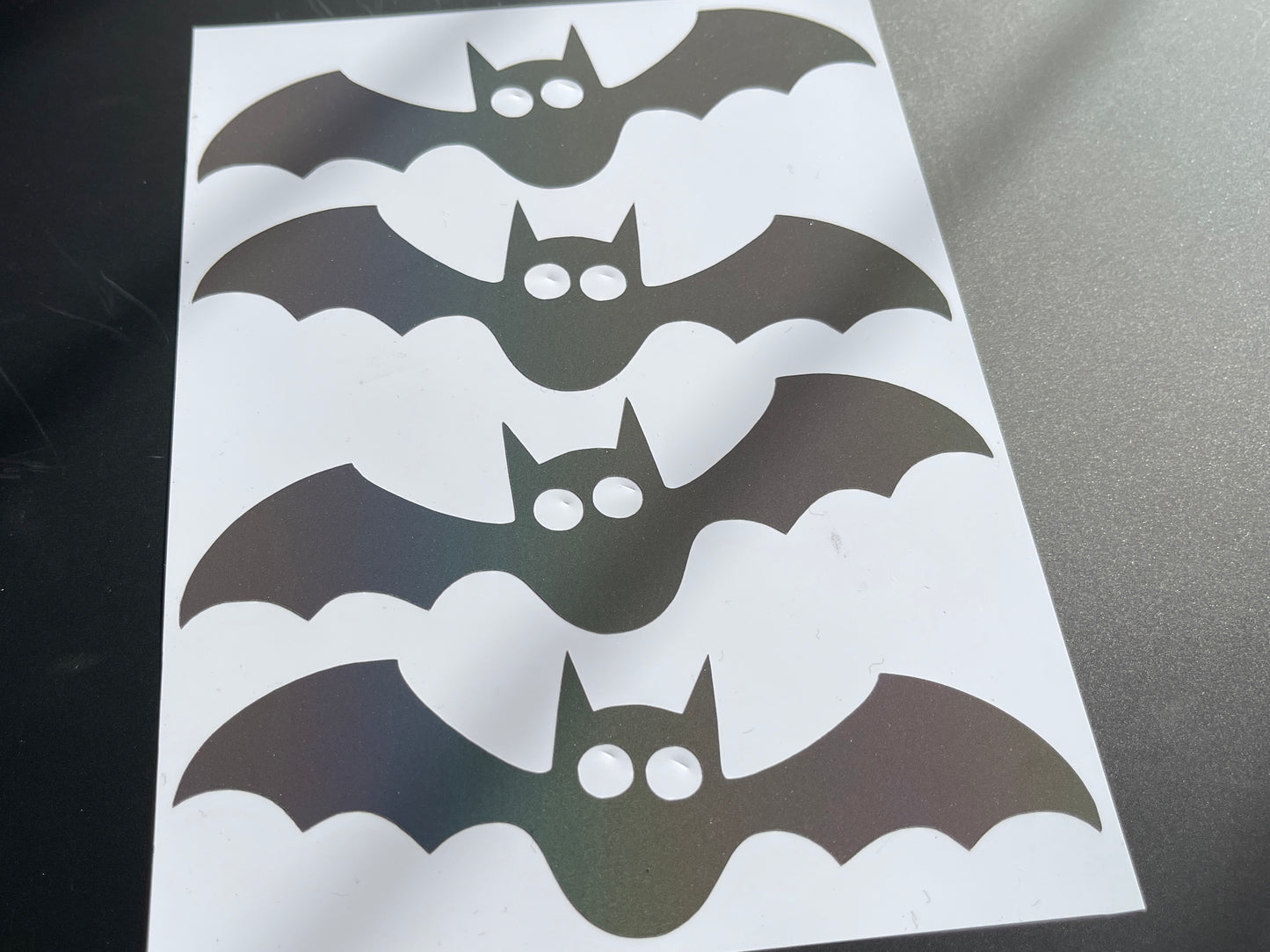 Bats (Large) Reflective Rainbow Bright Bike Stickers