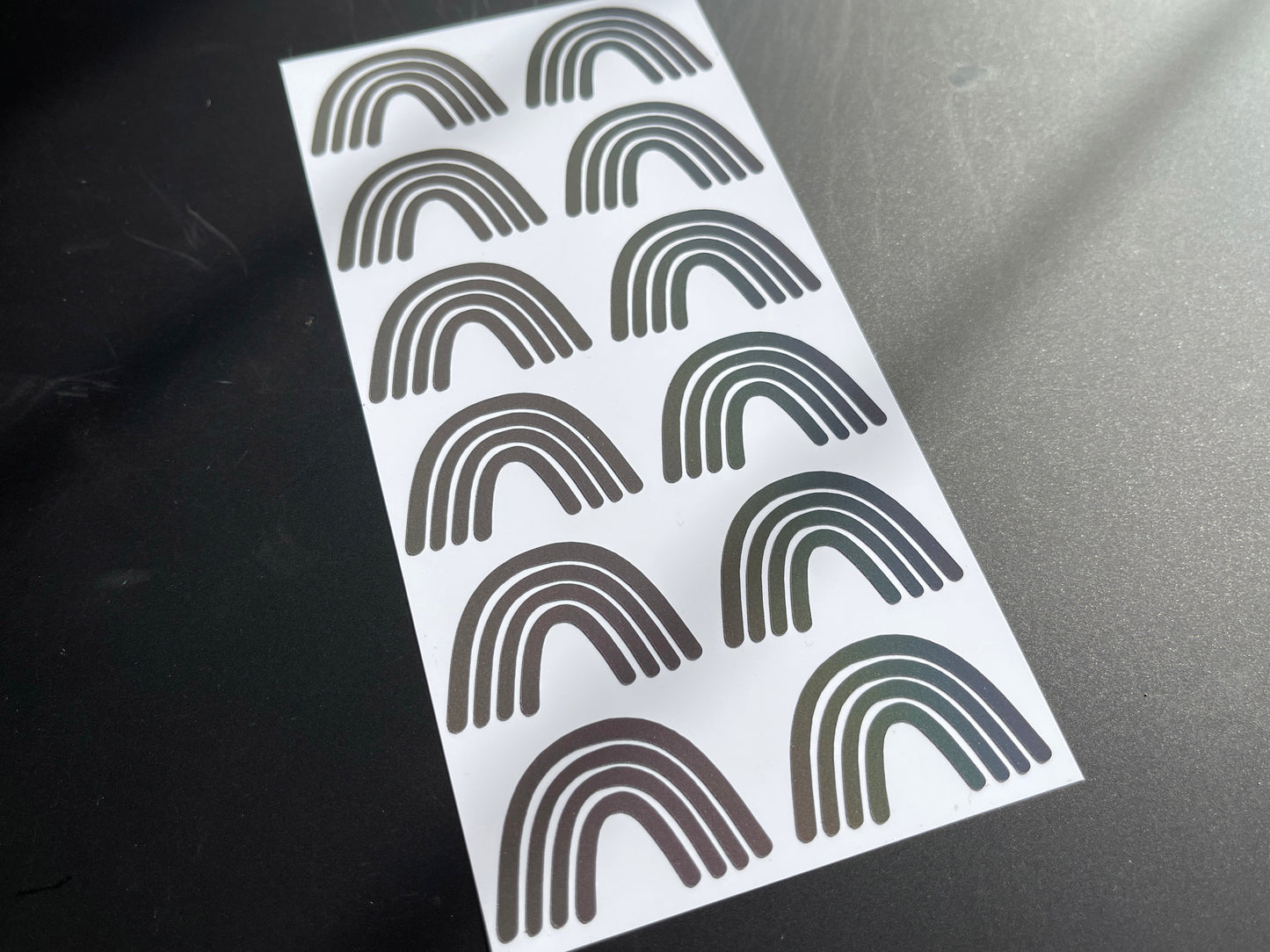 Boho Rainbow (Extra Small) Reflective Rainbow Bright Bike Stickers