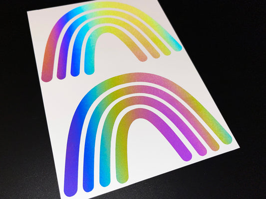 Boho Rainbow (Large) Reflective Rainbow Bright Bike Stickers