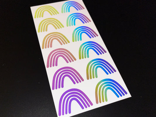 Boho Rainbow (Extra Small) Reflective Rainbow Bright Bike Stickers