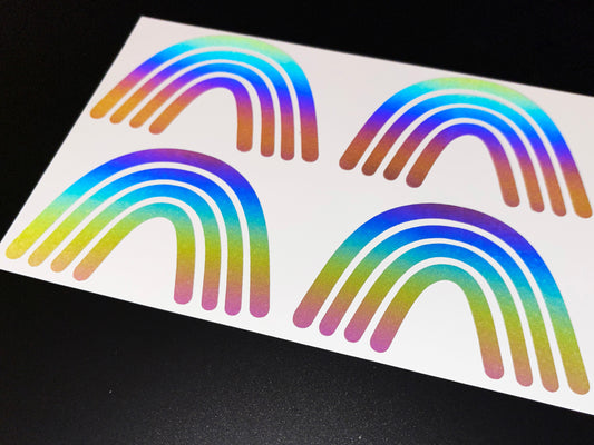 Boho Rainbow (Medium) Reflective Rainbow Bright Bike Stickers