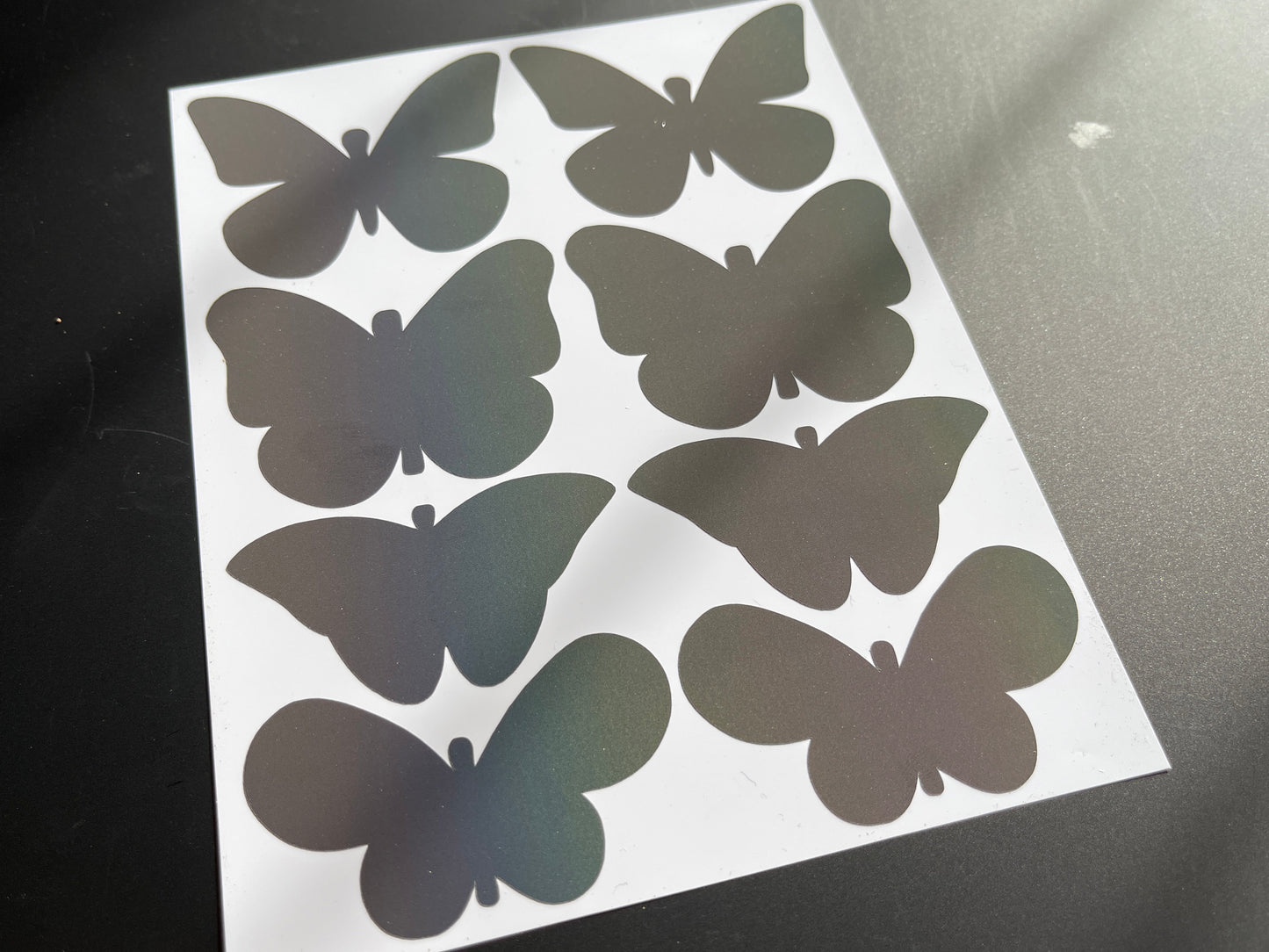 Butterfly (Medium) Reflective Rainbow Bright Bike Stickers