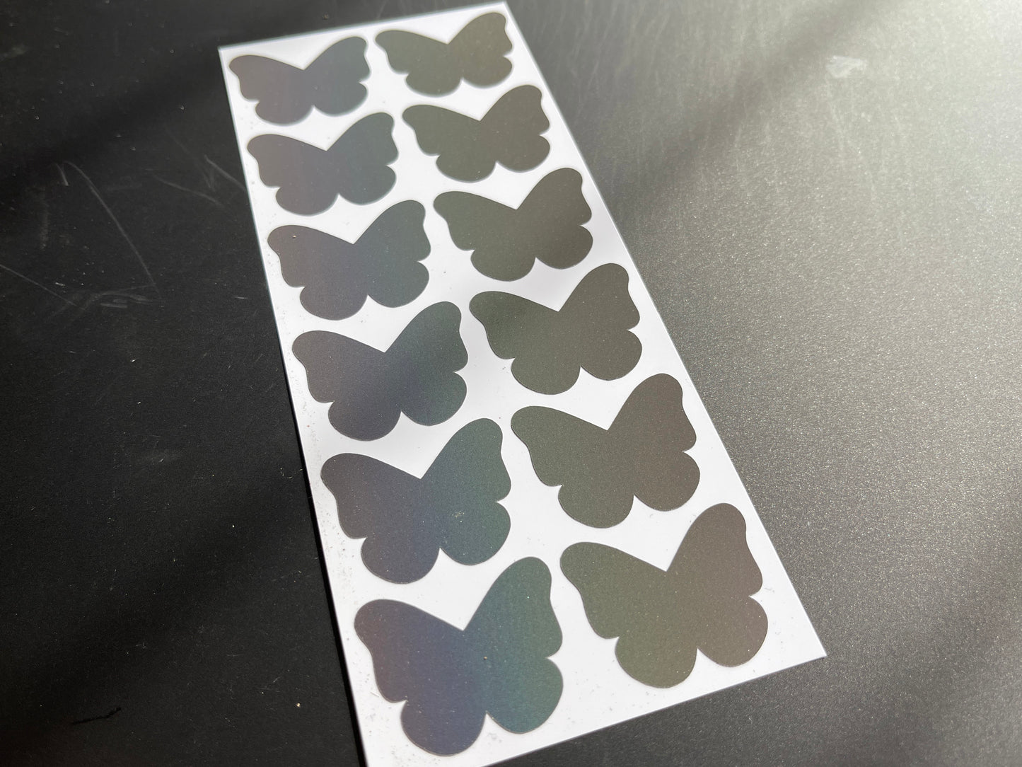Butterfly (Small) Reflective Rainbow Bright Bike Stickers