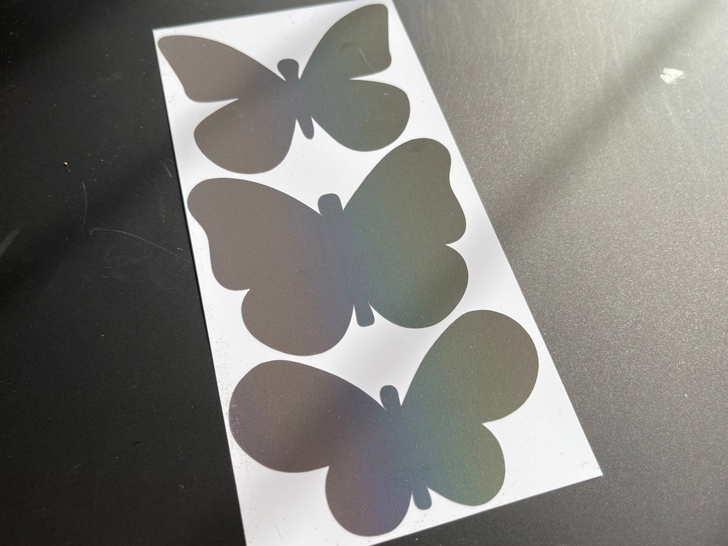 Butterfly (Large) Reflective Rainbow Bright Bike Stickers