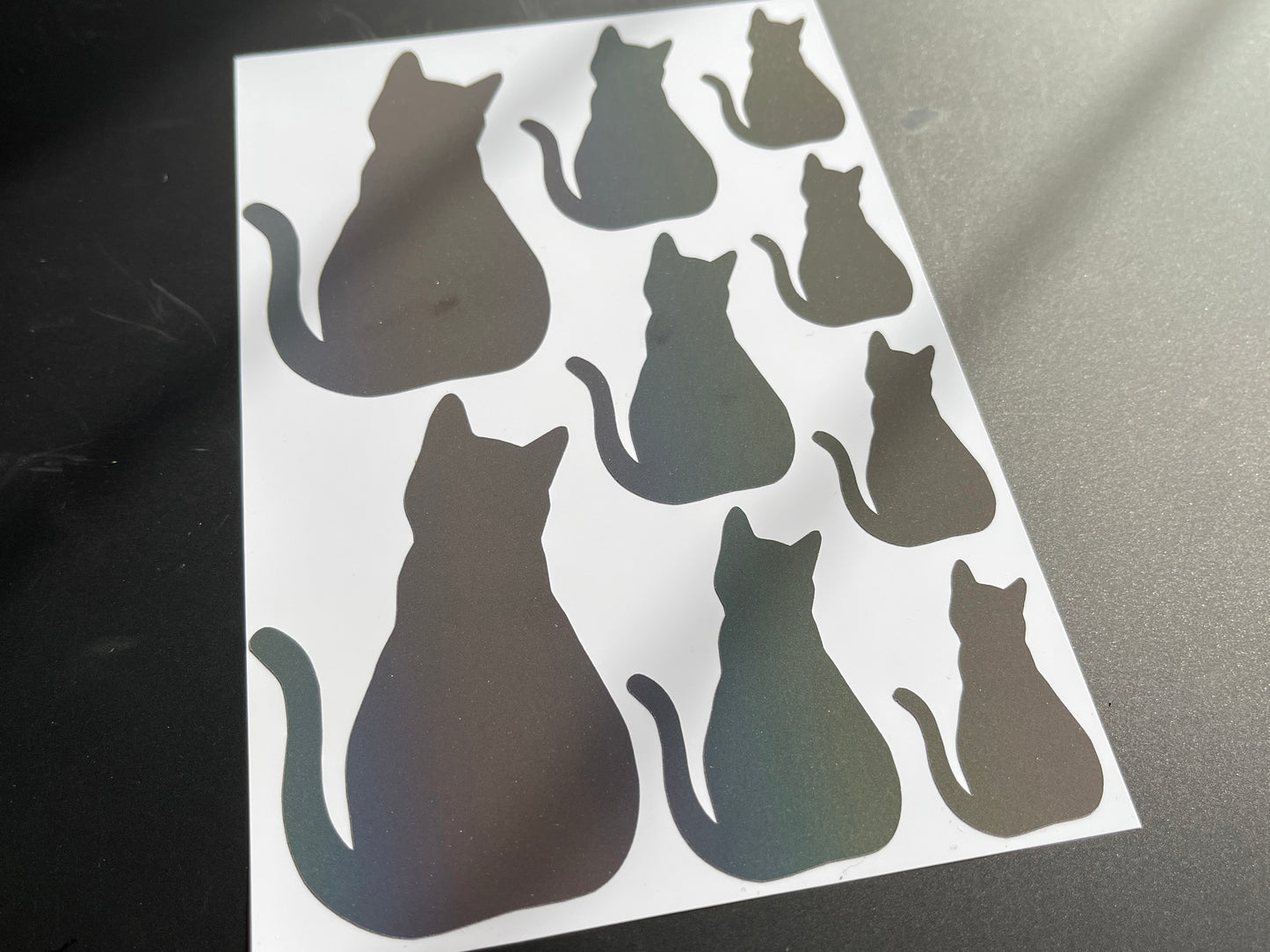 Cat (Assorted) Reflective Rainbow Bright Bike Stickers