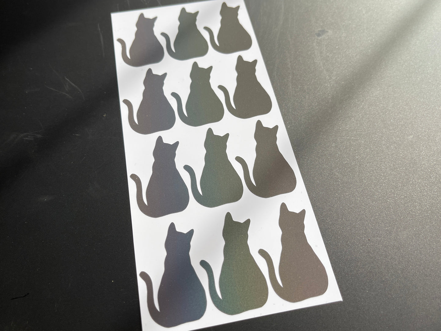 Cat (Small) Reflective Rainbow Bright Bike Stickers