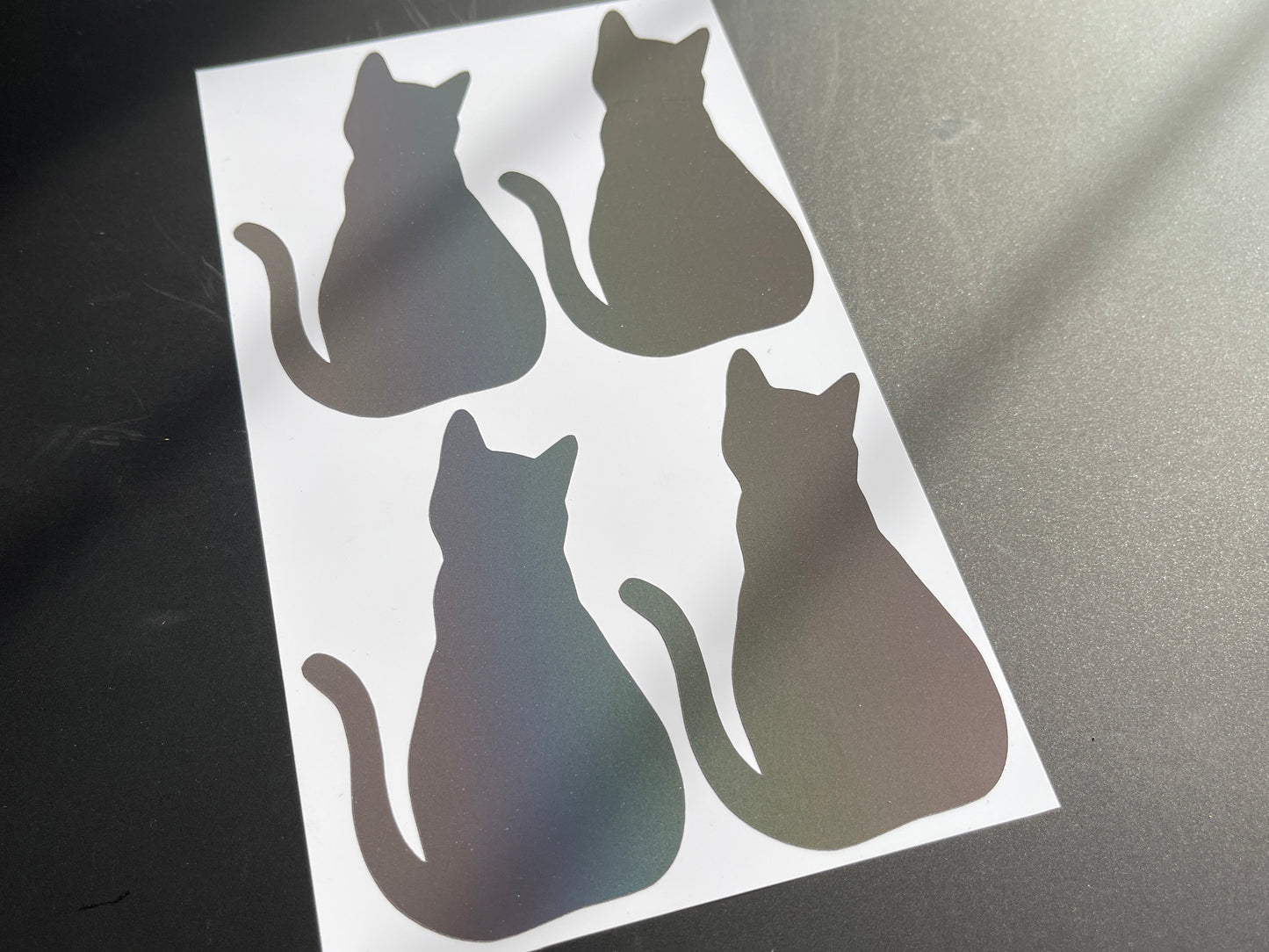 Cat (Large) Reflective Rainbow Bright Bike Stickers