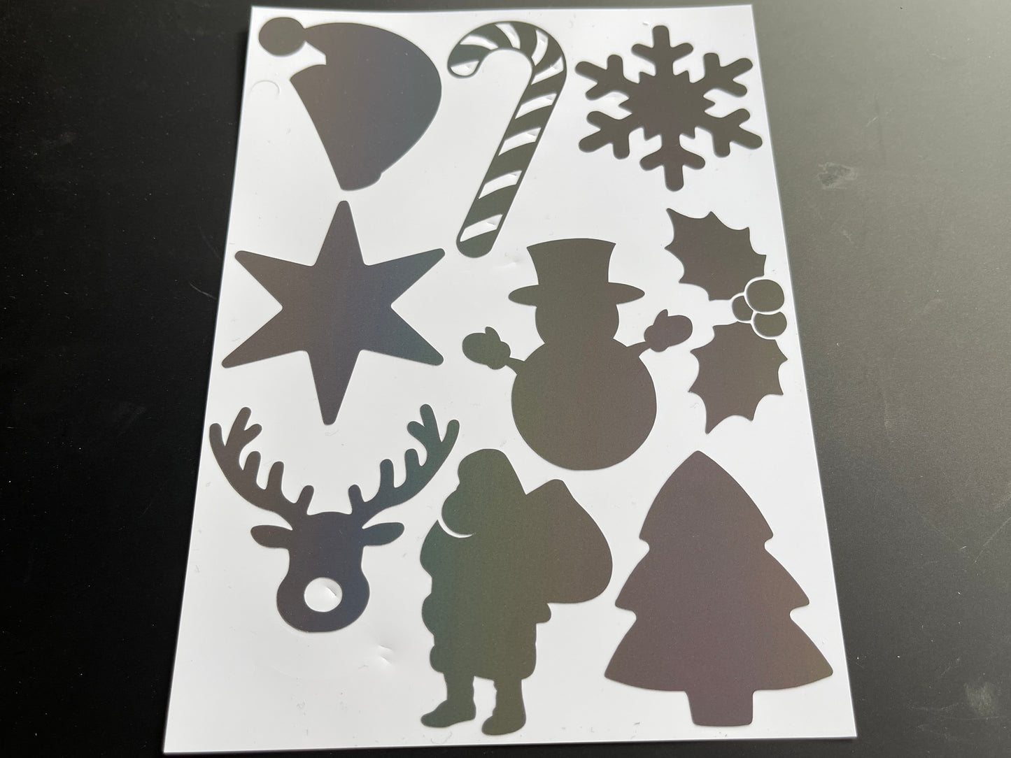 Christmas Mix Reflective Rainbow Bright Bike Stickers