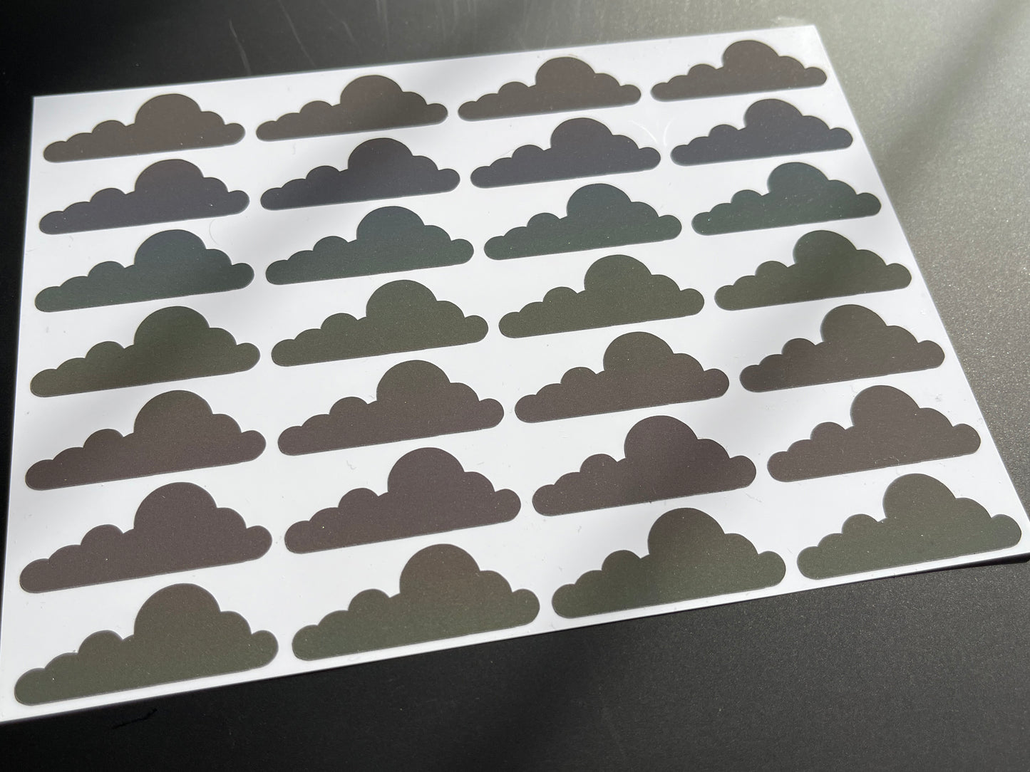 Cloud Reflective Rainbow Bright Bike Stickers