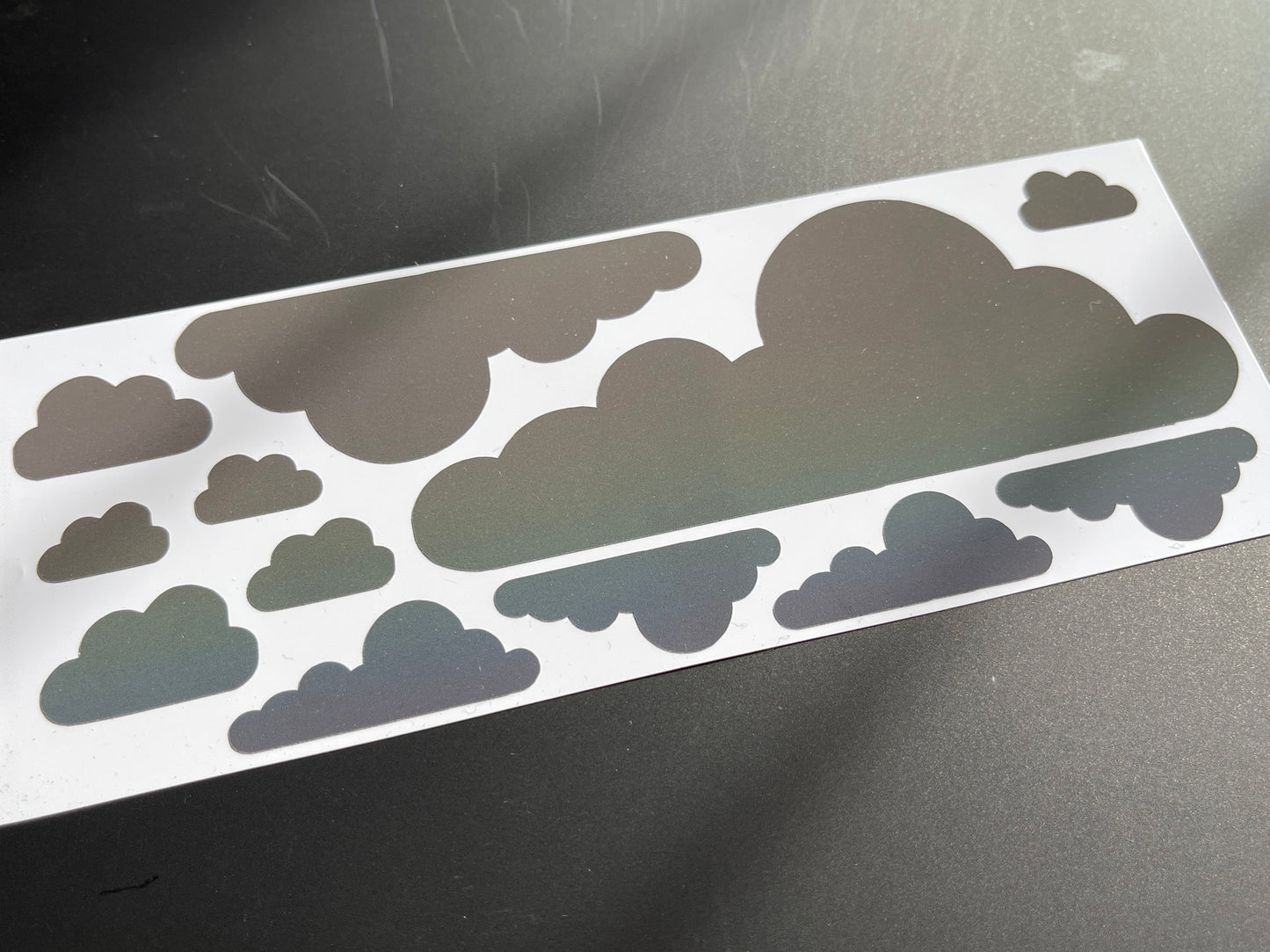 Cloud (Assorted) Reflective Rainbow Bright Bike Stickers