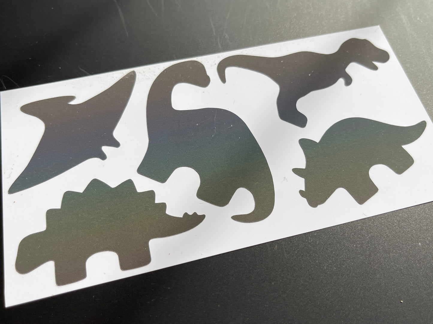 Dinosaurs (Large) Reflective Rainbow Bright Bike Stickers