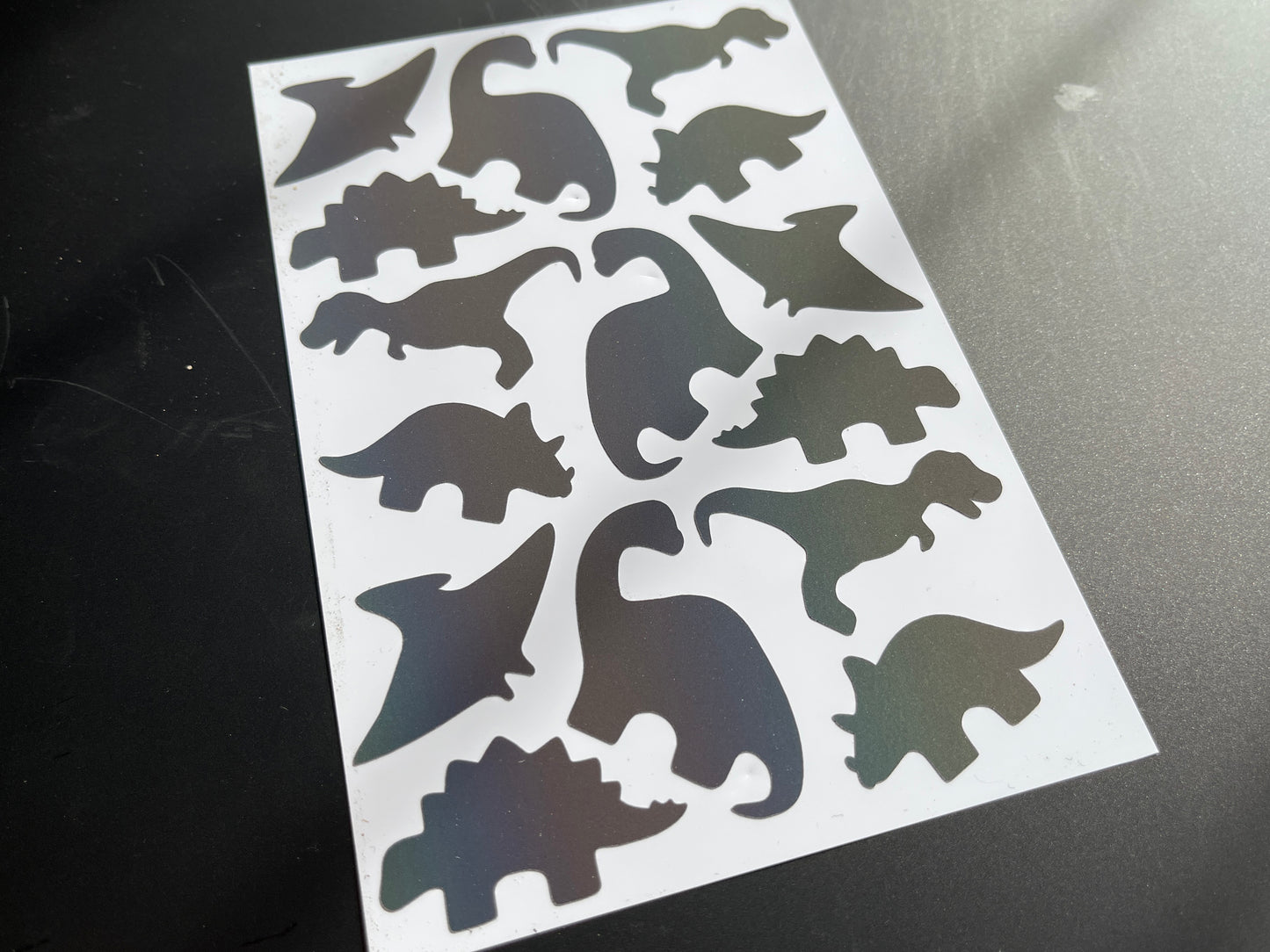 Dinosaurs (Small) Reflective Rainbow Bright Bike Stickers