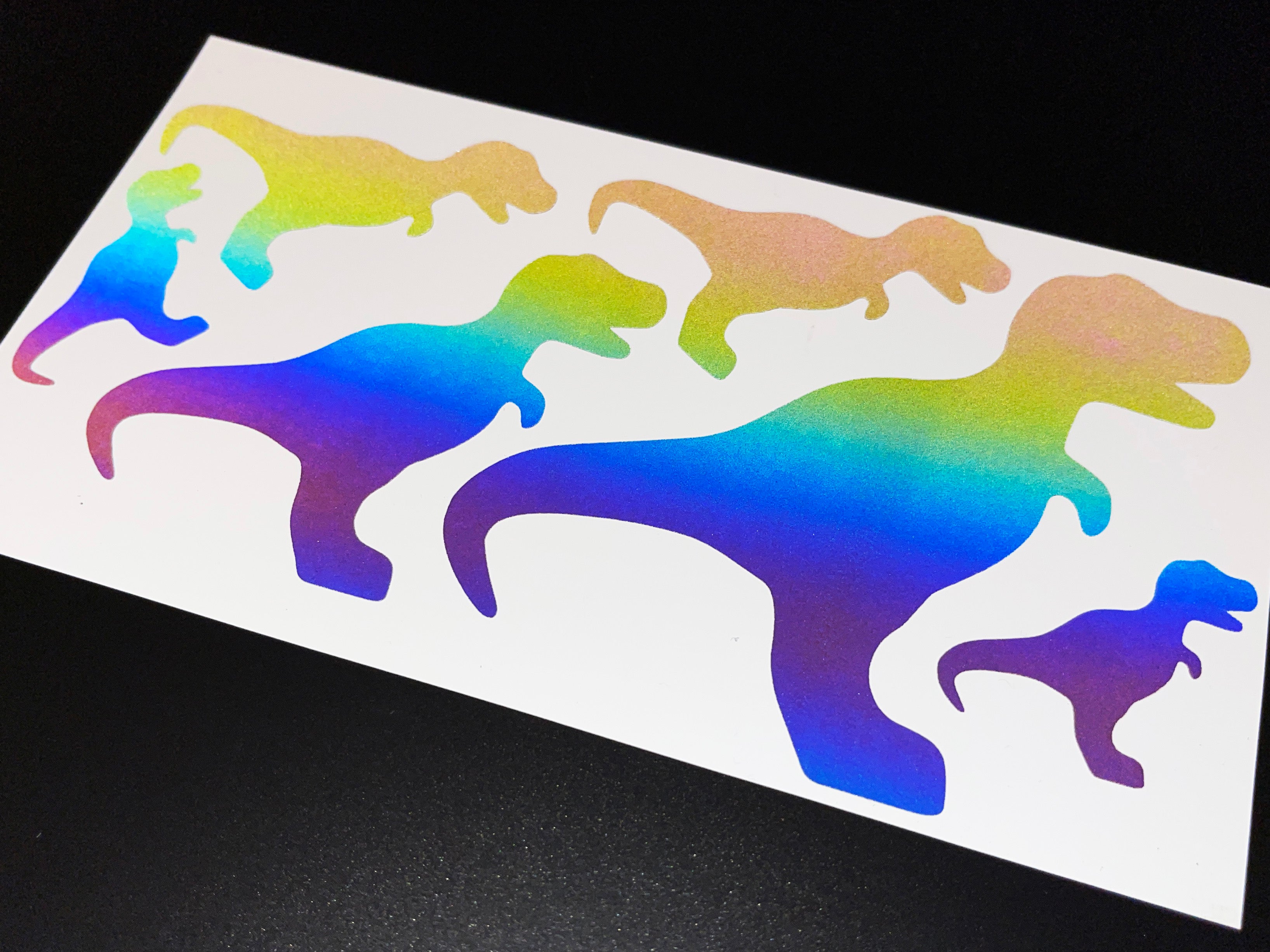 Dinosaur T Rex (Assorted) Reflective Rainbow Bright Bike Stickers ...