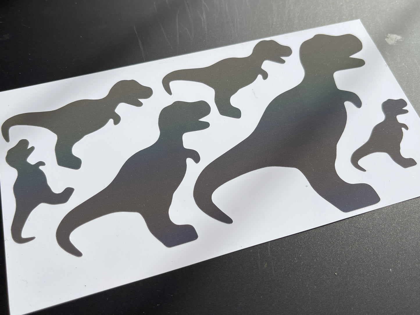 Dinosaur T Rex (Assorted) Reflective Rainbow Bright Bike Stickers