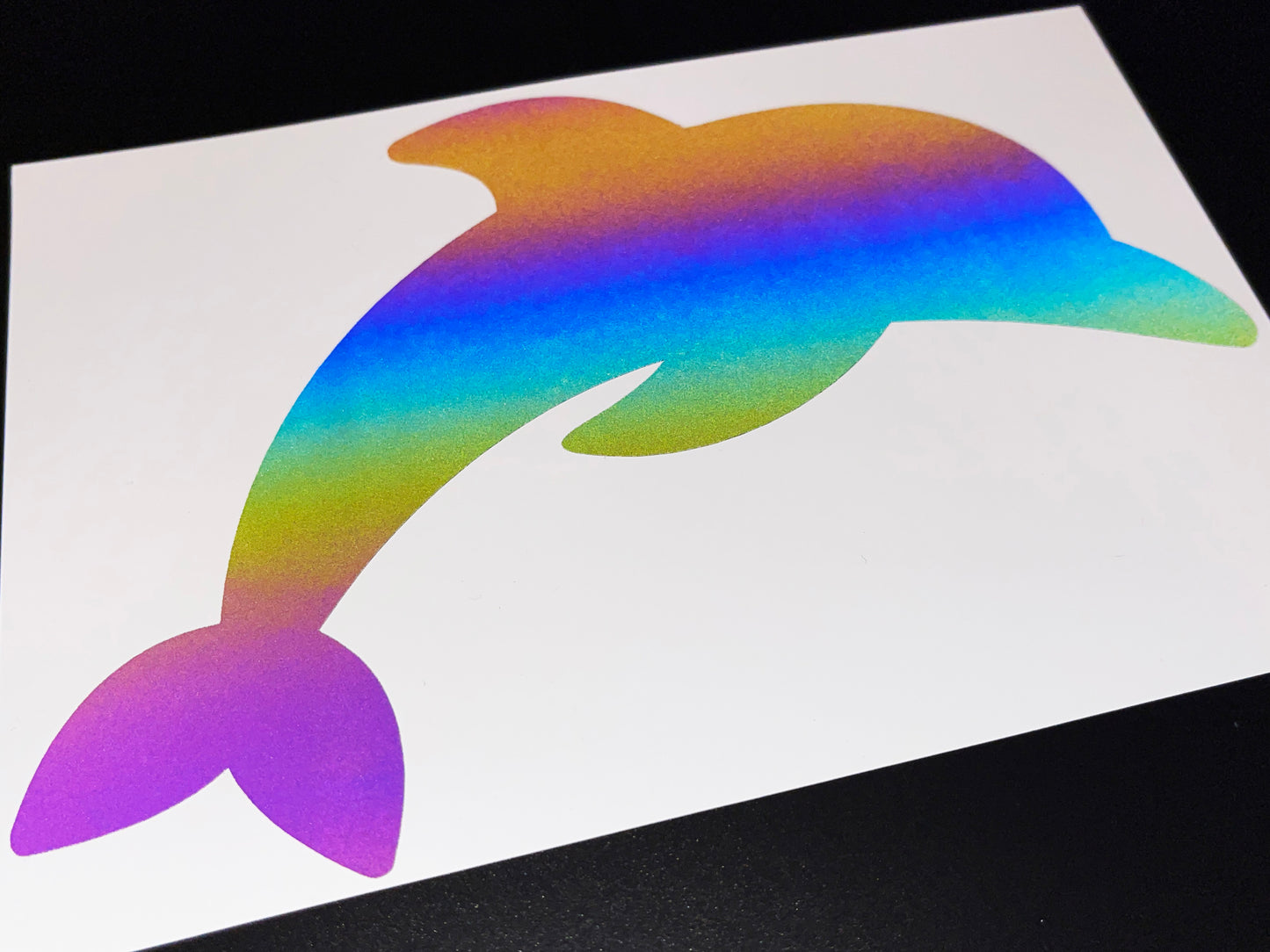 Dolphin (Extra Large) Reflective Rainbow Bright Bike Stickers
