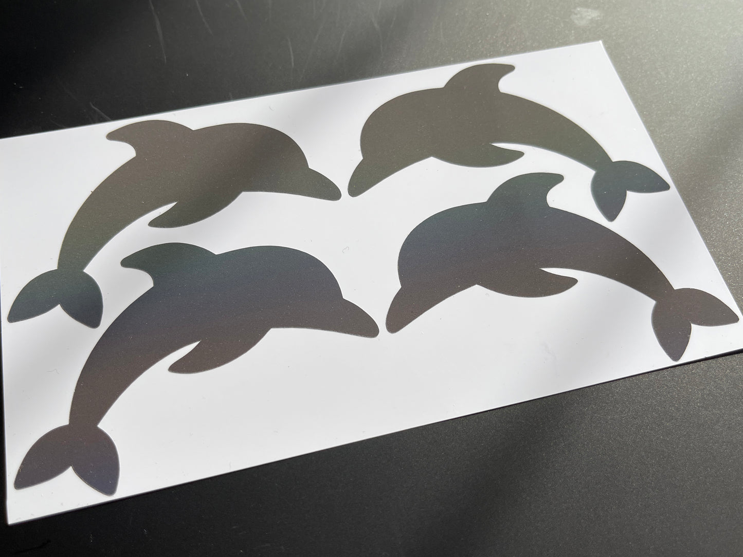 Dolphin (Medium) Reflective Rainbow Bright Bike Stickers