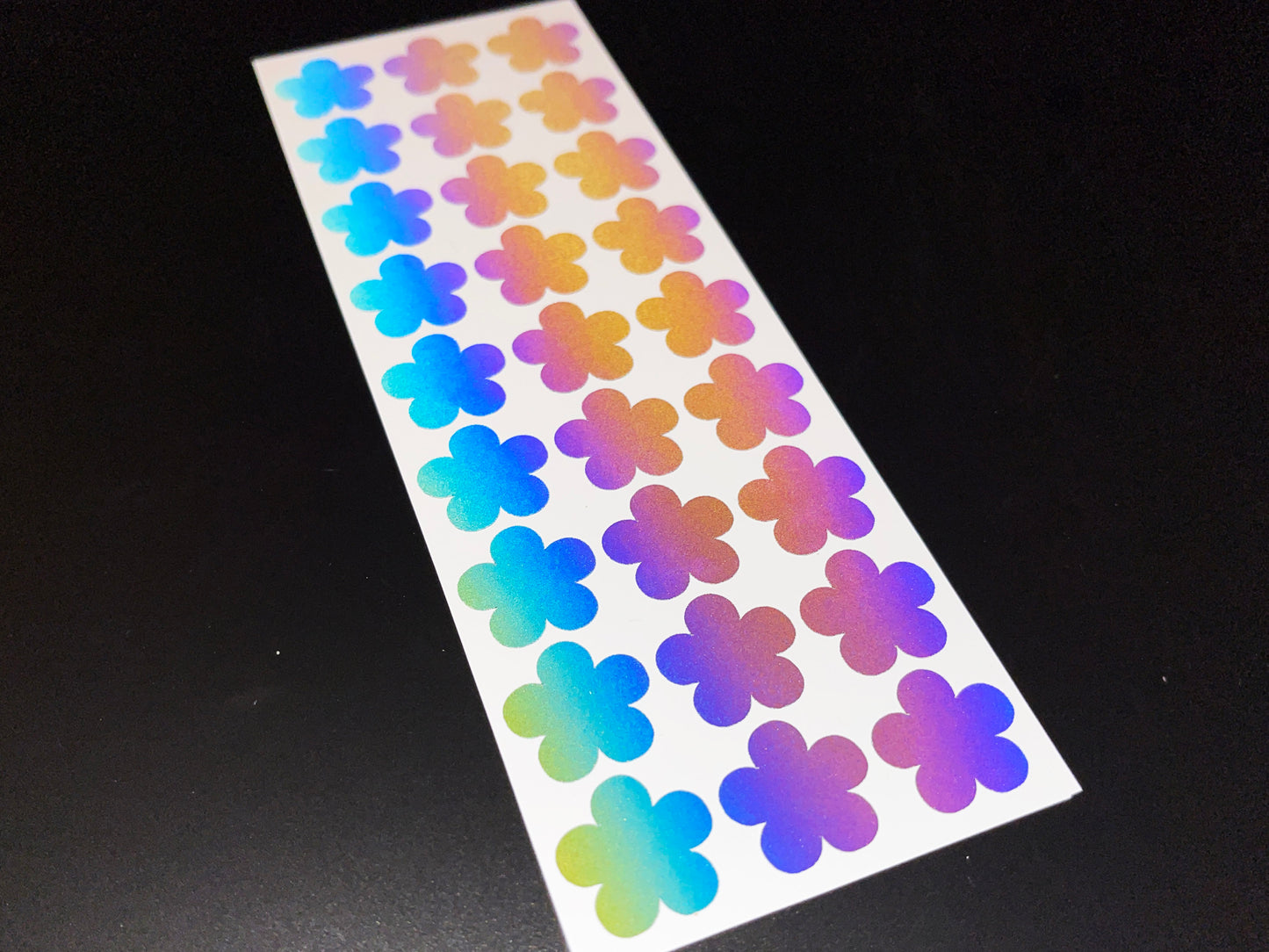 Flower (Small) Reflective Rainbow Bright Bike Stickers
