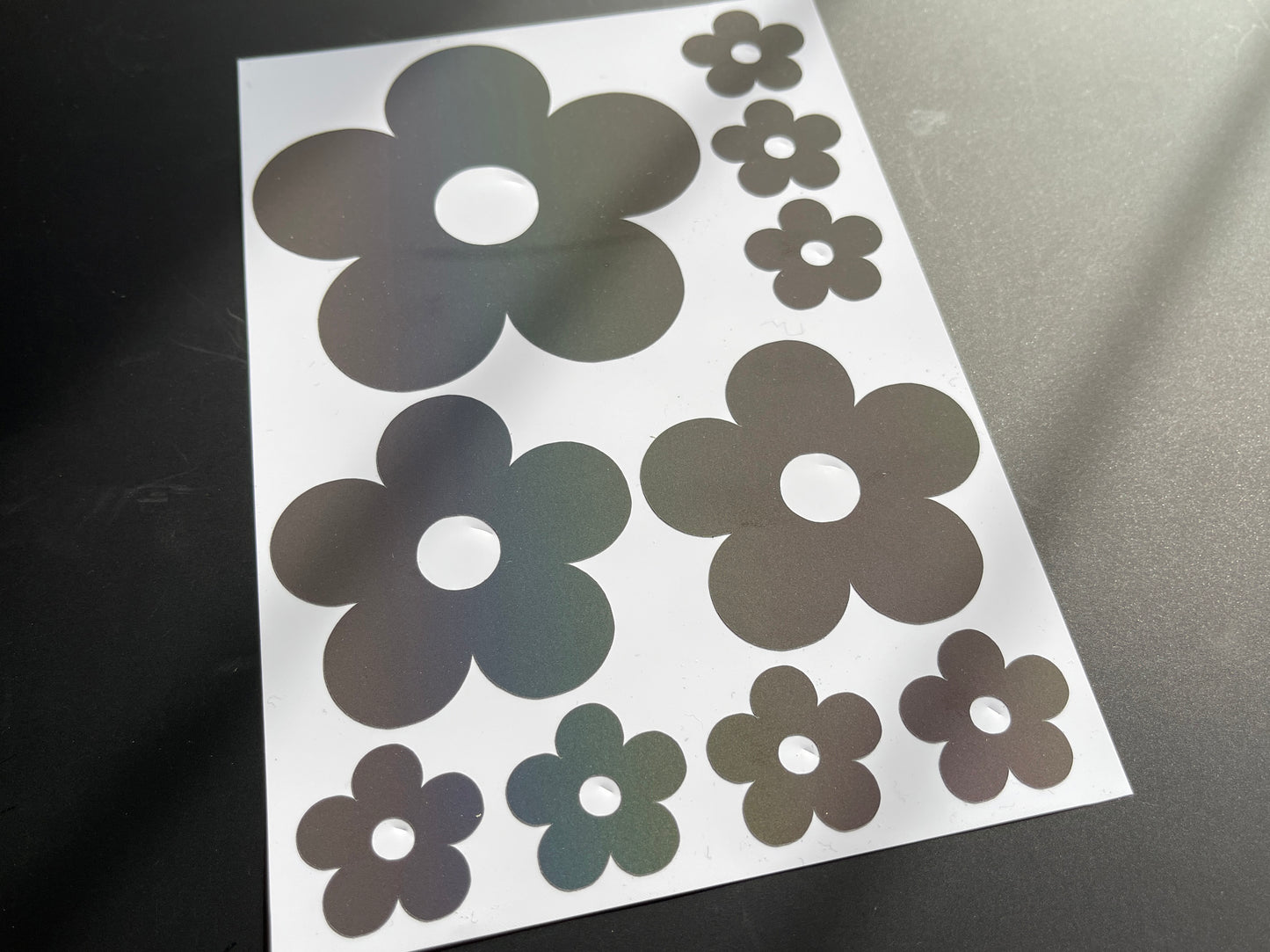 Flower (Assorted) Reflective Rainbow Bright Bike Stickers