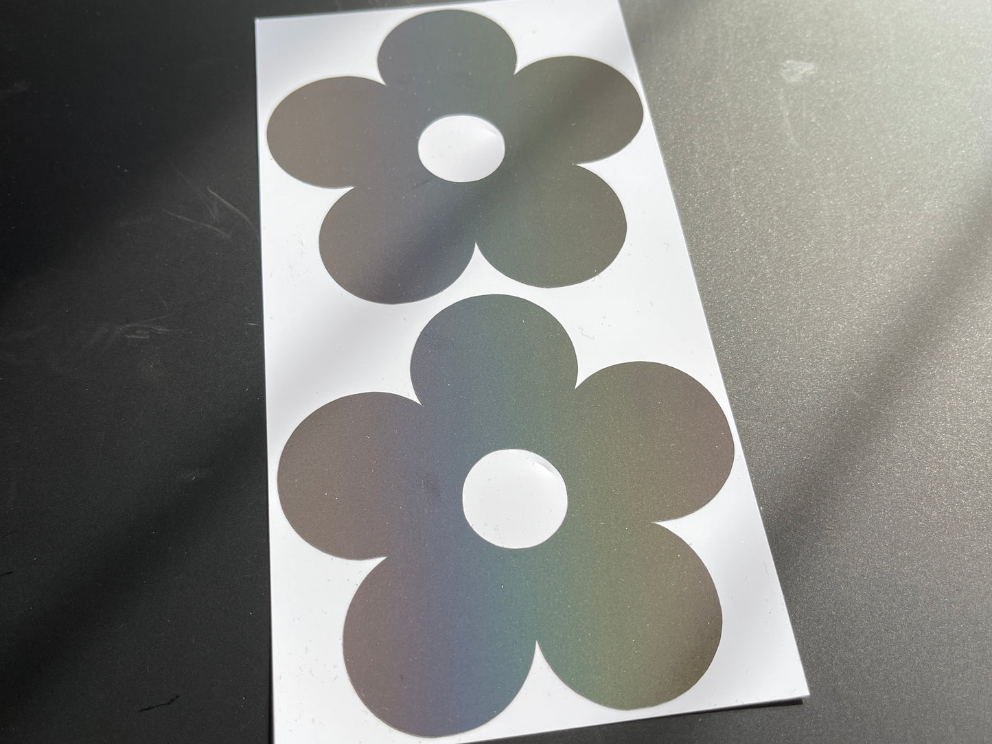 Flower (Extra Large) Reflective Rainbow Bright Bike Stickers