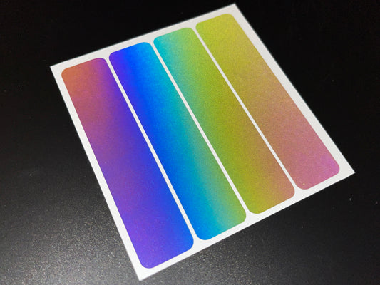 Rainbow Bright Reflective Standard Motorcycle Helmet Stickers