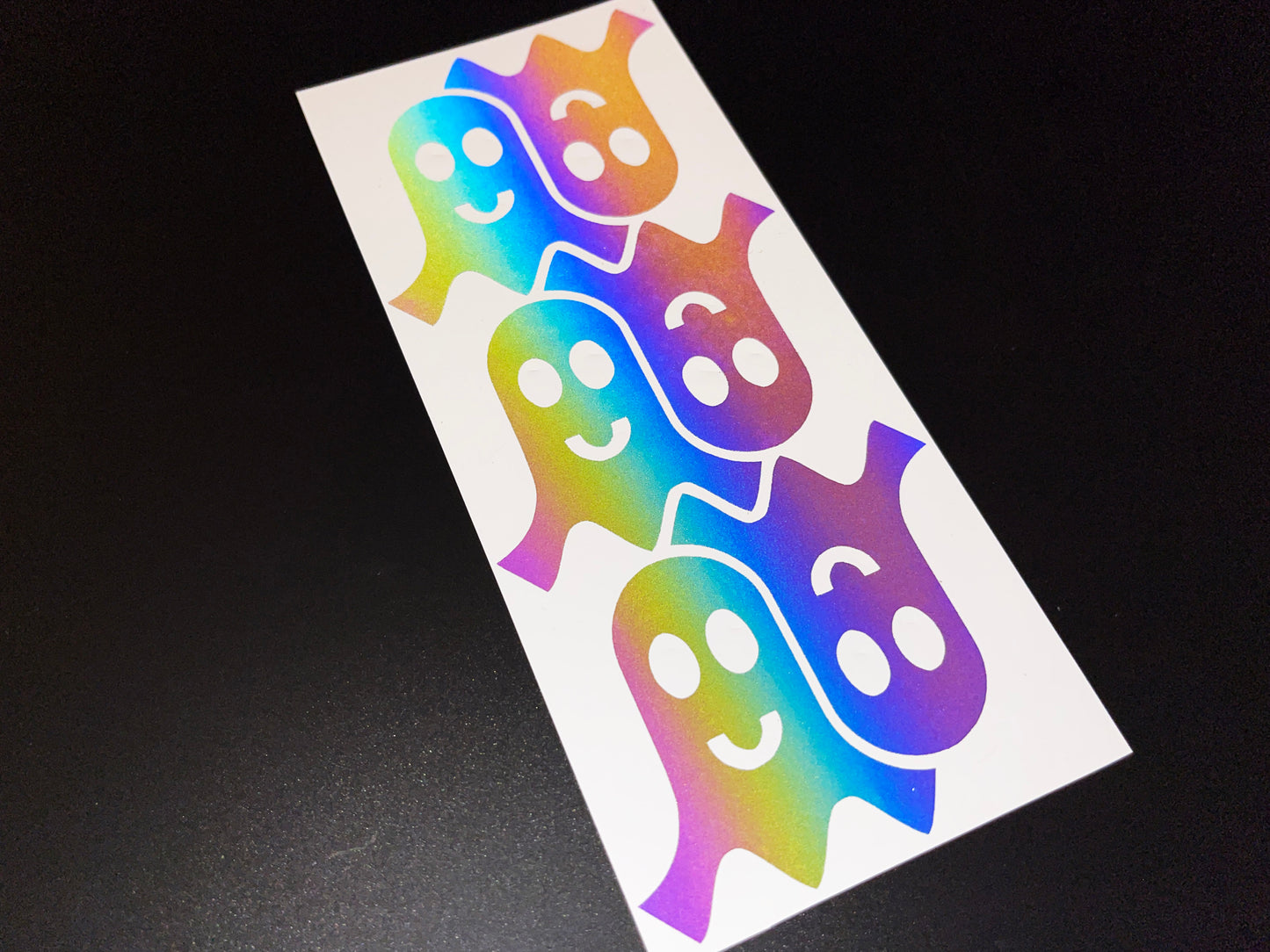 Ghost Reflective Rainbow Bright Bike Stickers