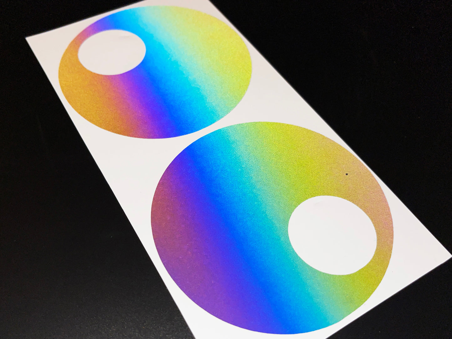 Googly Eyes (Large) Reflective Rainbow Bright Bike Stickers