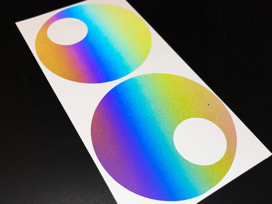 Googly Eyes (Large) Reflective Rainbow Bright Bike Stickers