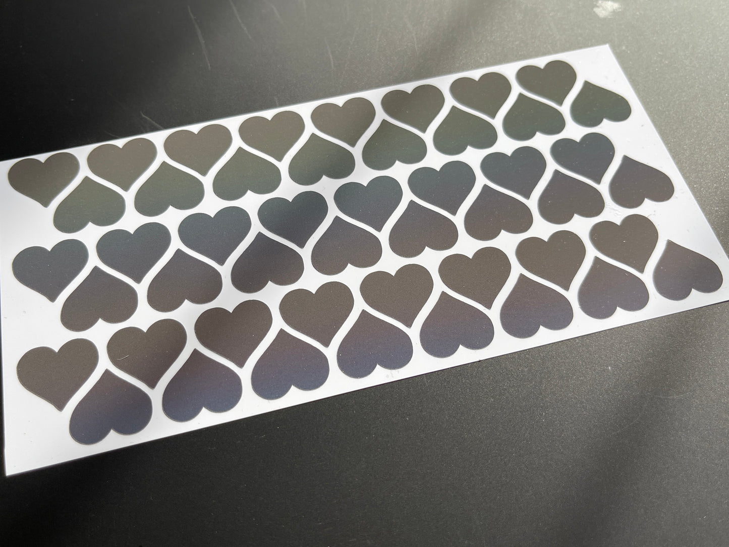 Heart (Small) Reflective Rainbow Bright Bike Stickers