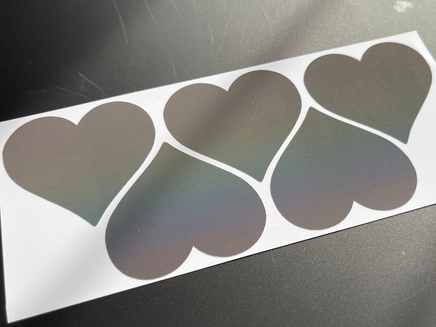 Heart (Large) Reflective Rainbow Bright Bike Stickers