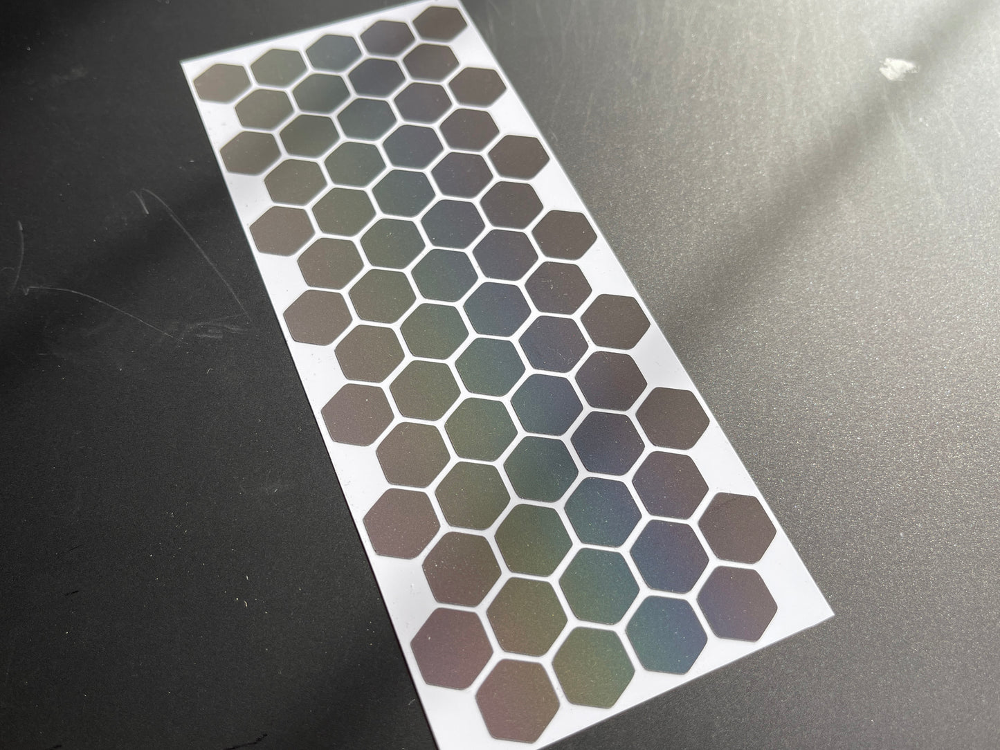 Hexagon (Small) Reflective Rainbow Bright Bike Stickers