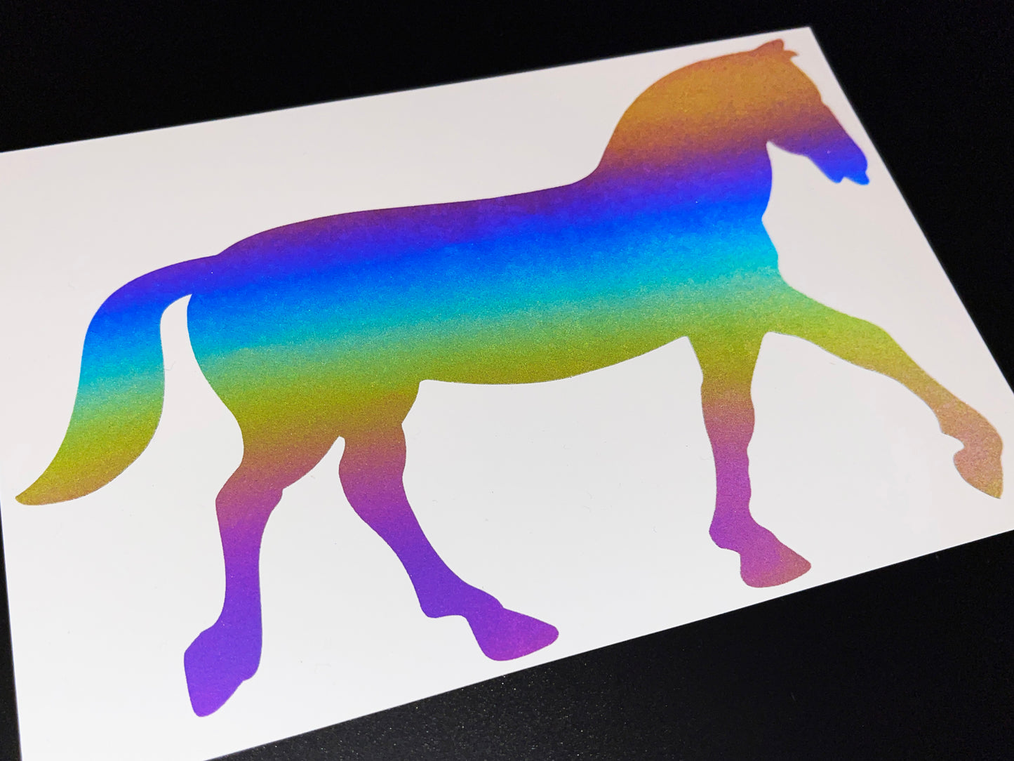 Horse (Large) Reflective Rainbow Bright Bike Stickers