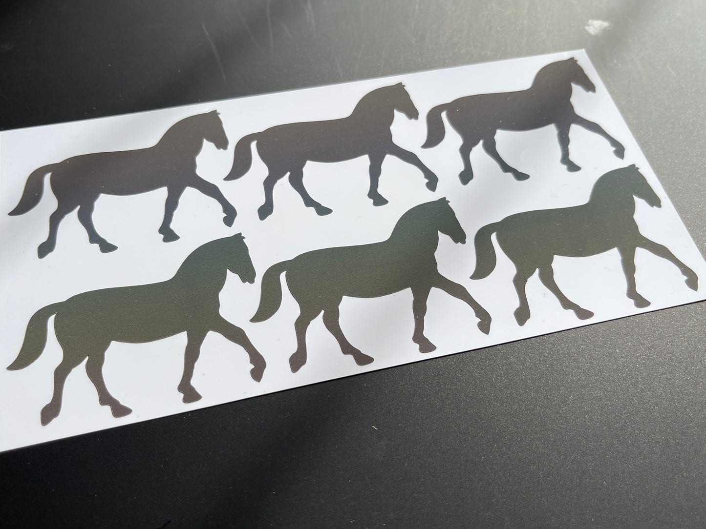 Horse (Small) Reflective Rainbow Bright Bike Stickers