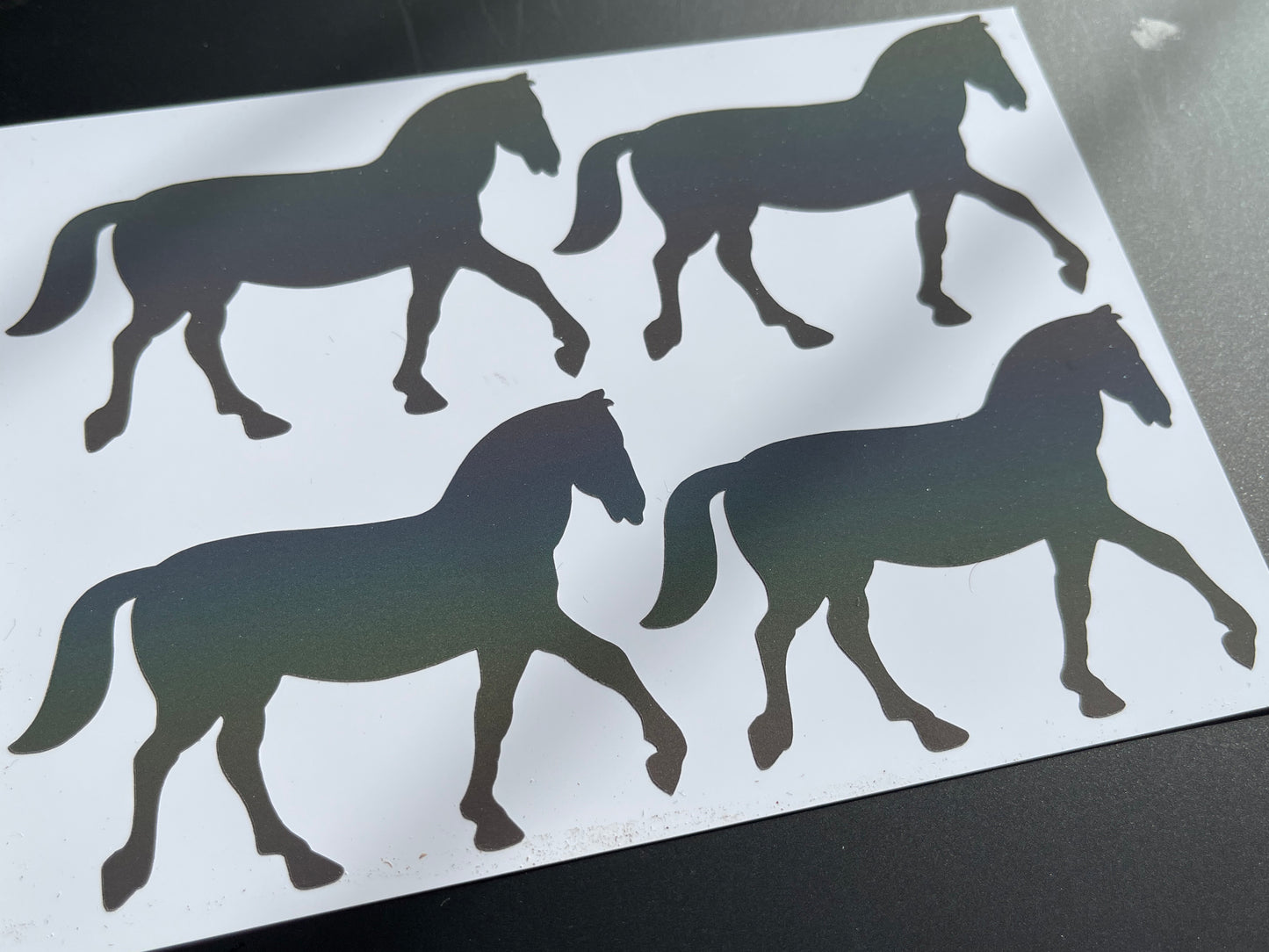 Horse (Medium) Reflective Rainbow Bright Bike Stickers