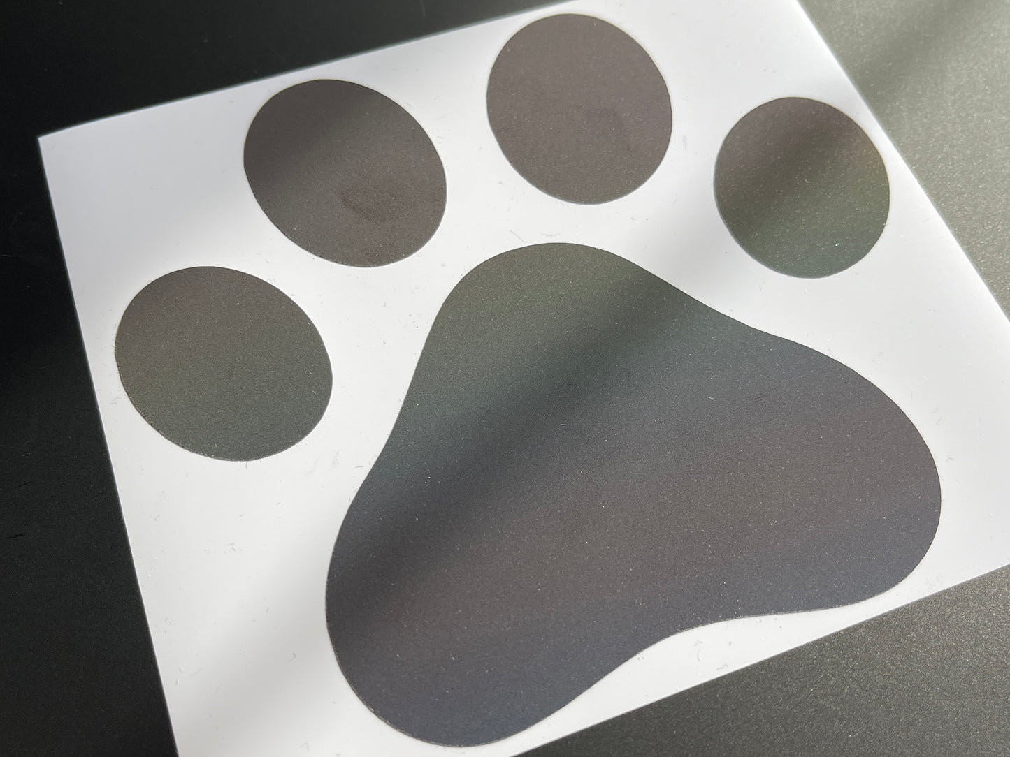 Paw Print (Large) Reflective Rainbow Bright Bike Stickers