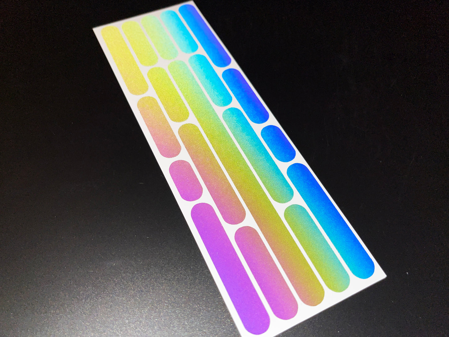 Pencil (Small) Reflective Rainbow Bright Bike Stickers