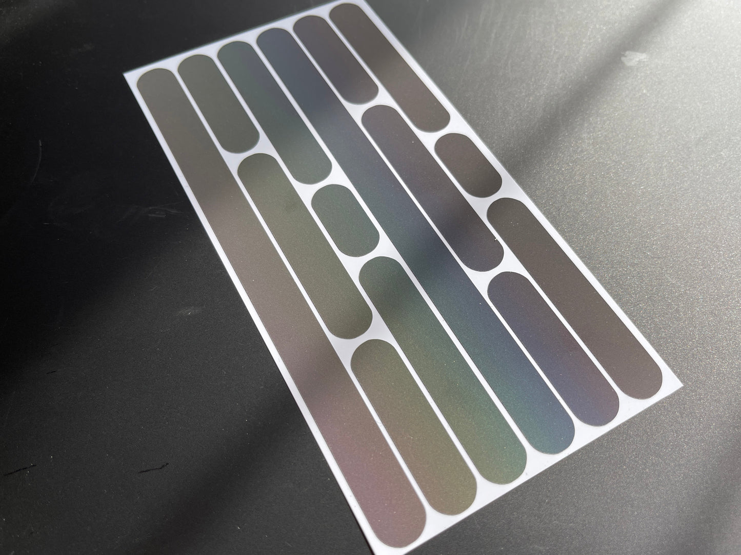 Pencil Reflective Rainbow Bright Bike Stickers