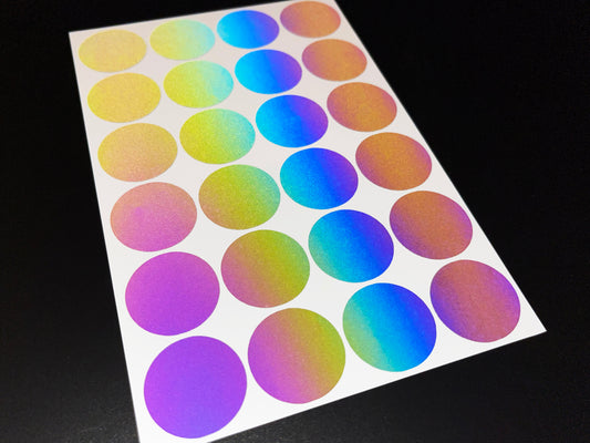 Polka Dot (Large) Reflective Rainbow Bright Bike Stickers