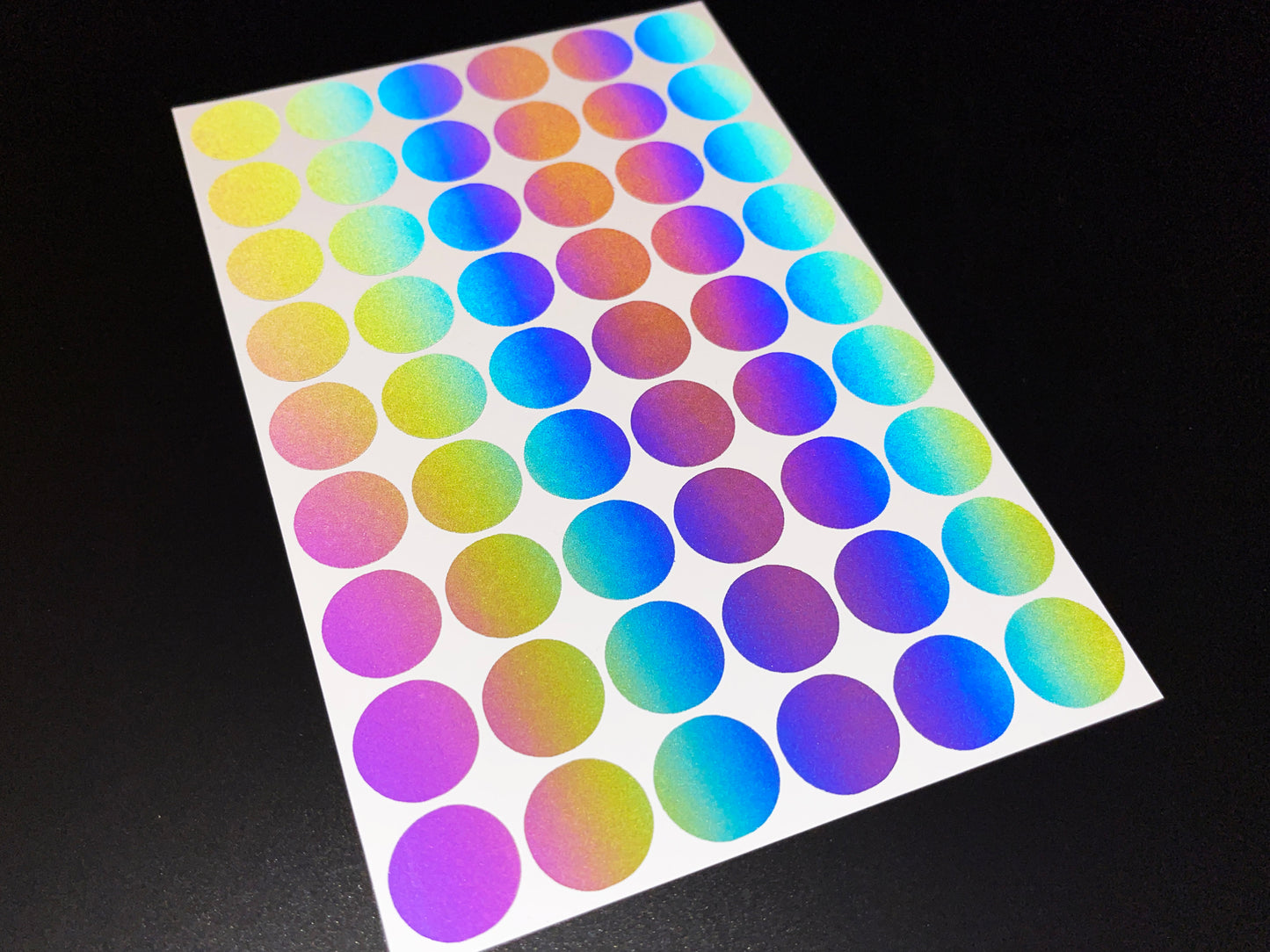 Polka Dot (Medium) Reflective Rainbow Bright Bike Stickers